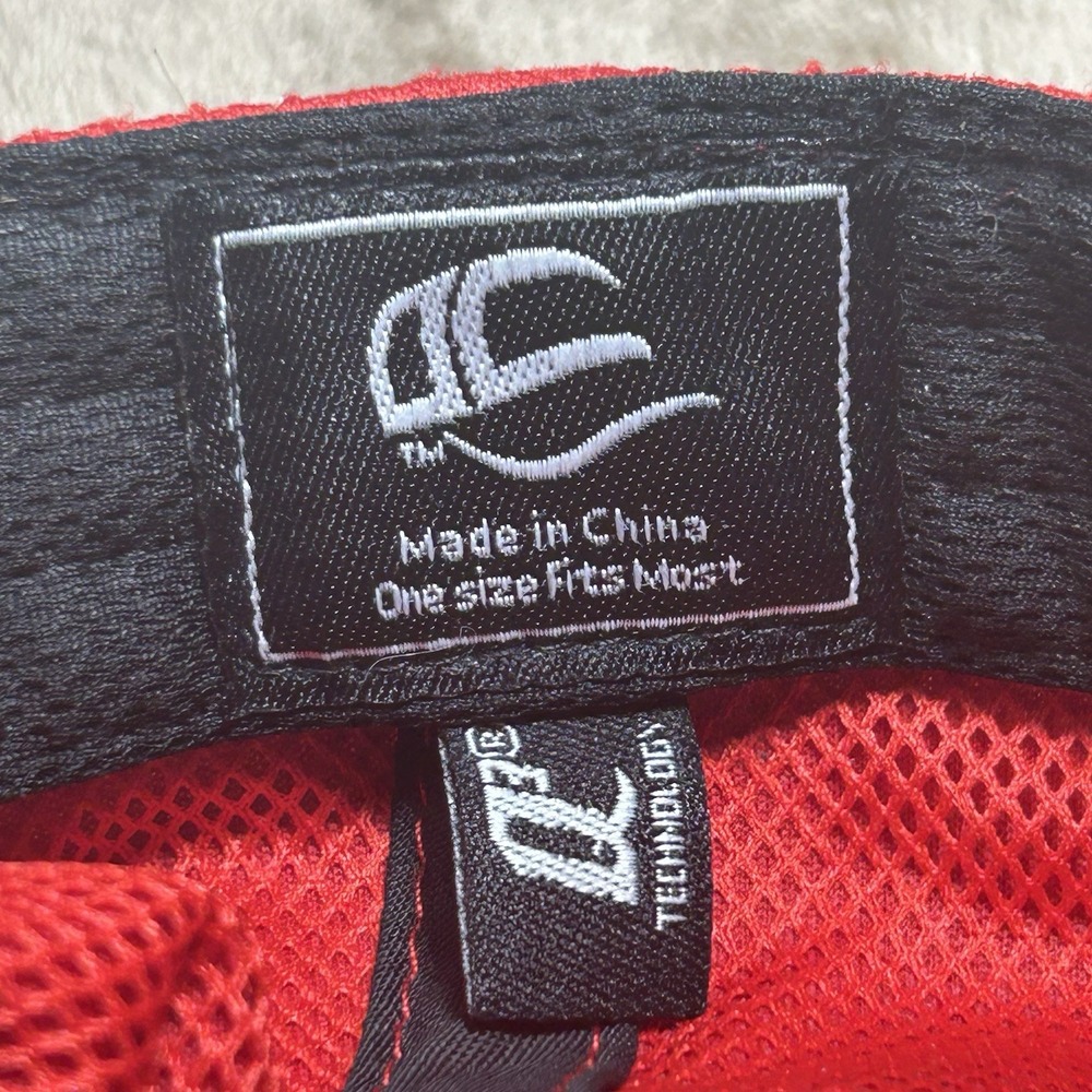 The Runneth Over Cup Golf Hat Red Funny Embroidered OC Q3 Tech Adjustable Cap - Picture 6 of 8